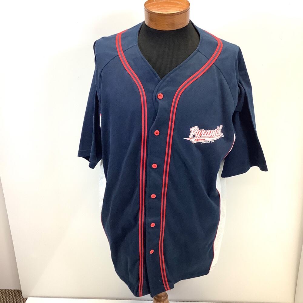 Vtg PYRAMID ALES Brewery Seattle Mariners Baseball Jersey Safeco Field XXL